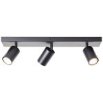Brilliant Jello Plafonnier Métal Mat Noir 13.5W 1035lm - 830 Blanc Chaud | Incl. 3x GU10