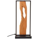Brilliant Lampe De Chevet Chaumont Aluminium Métal Bois Noir 8W 940lm - 830 Blanc Chaud