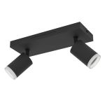 Eglo Connect.Z Smart Plafond Spot Melitello-Z Acier Noir 7.4W 1100lm - 827-865 Variable Blanc + RGB | Dimmable