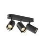 SLV Asto Aluminium Spot Noir | Convient pour 3x GU10