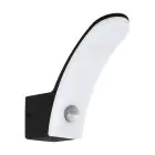 Eglo Applique Murale Fiumicino Extérieur Aluminium Noir 11.5W 1200lm - 830 Blanc Chaud